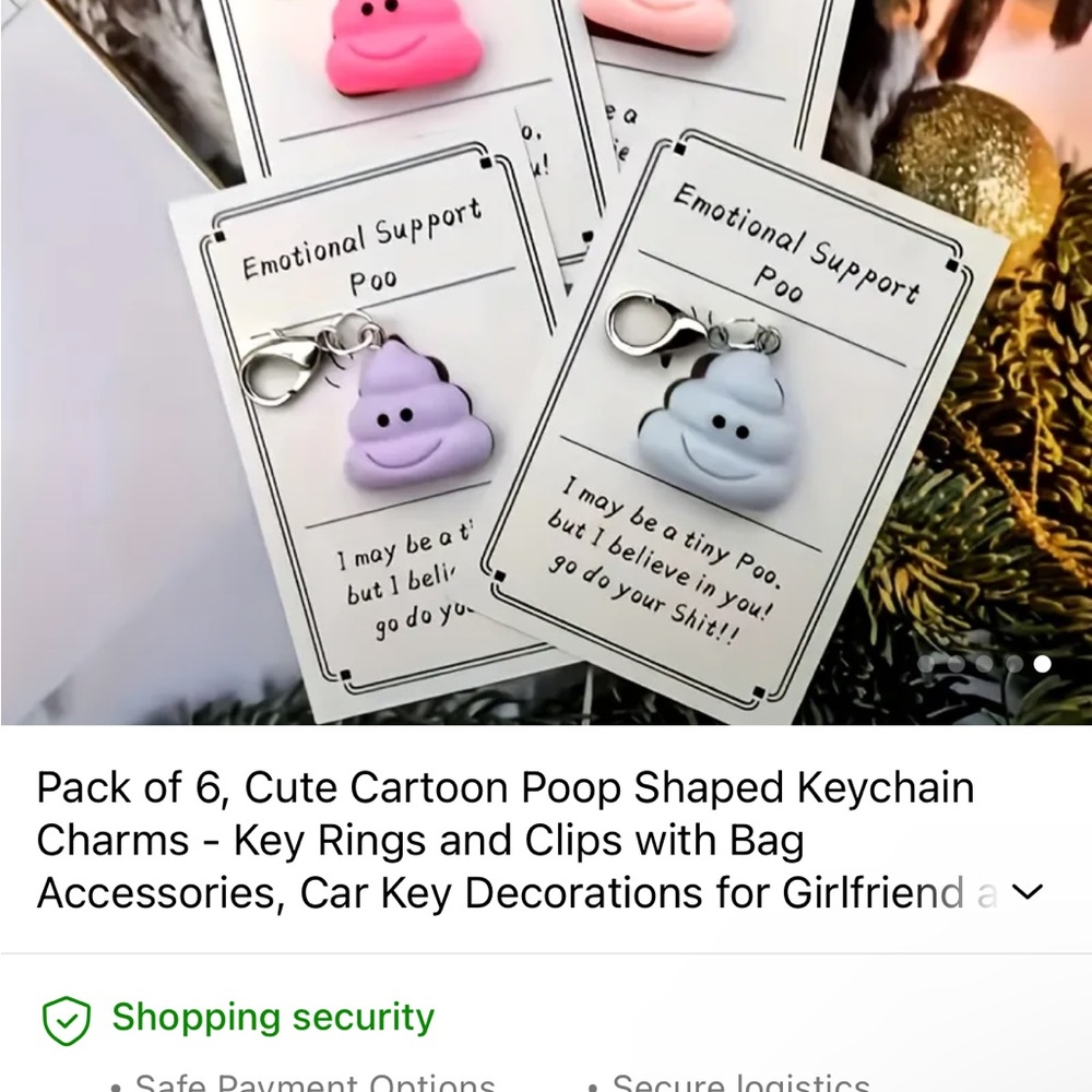 Emotional Support Poo Keychain Set - Multicolor - Picture 5 of 5